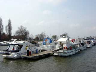 Cruisers at Oulton Broad yacht station