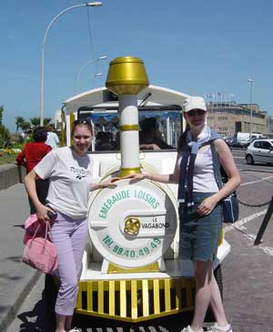 Taking le petit train tour of St Malo