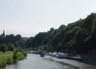 The attractive quayside at Port de Dinan