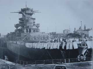 Even warships have to do their washing