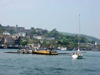 The naval college overlooks the town and river