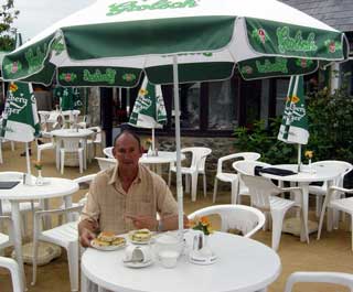 Enjoying a traditional Sark cream tea