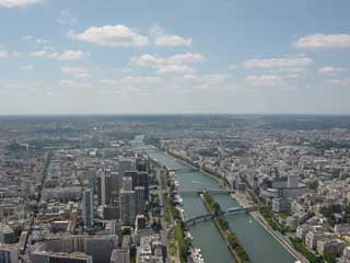 A panoramic view of Paris from the Eiffel Tower