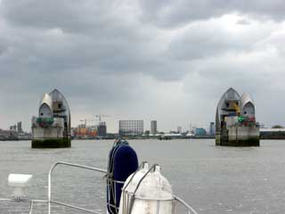 Approaching the Thames Barrier