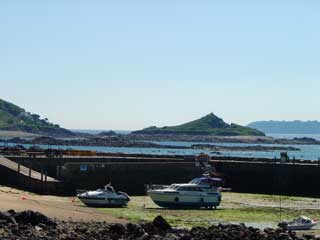 The harbour is a sanctuary from the rock-strewn approach