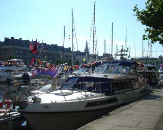 Lady Martina dressed overall in Caen harbour