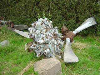 Wreckage dug up when the polder was drained