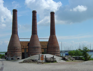 Lime kilns from Akersloot were used to make quicklime for mortar