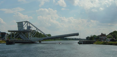 A panic as Pegasus bridge closes on our approach