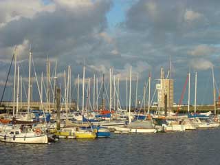 The harbour masters view to the Elbe estuary