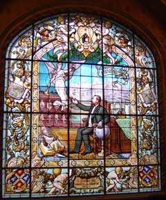Themes of advertising and export are depicted by Alexander Le Grand