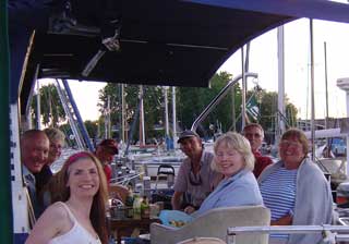 The weather hots up for an on-board BBQ