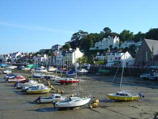 A three mile cycle ride leads to the drying harbour at St Aubins