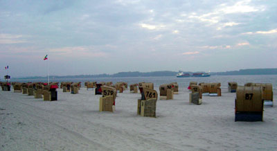 Watching the world go by on the beach at Laboe