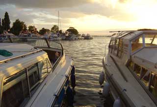 Calm descends on the Broad with the sunset