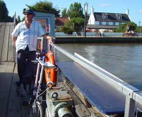 Across on the Reedham ferry for a bike ride