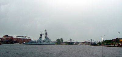 Wilhelmshaven's Kieser Wilhelm bridge on a very grey Monday morning