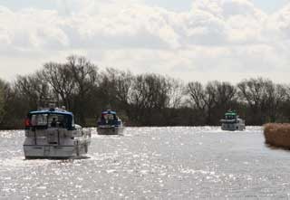 Tim leads the BOC flotilla down the River Yare