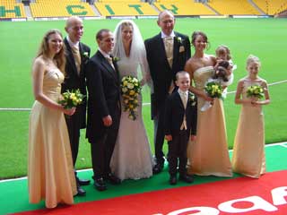 David takes his place in the canary coloured line-up